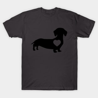 Dachshund Heart | Dachshund Lover | Doxie Graphic | Dachshund Mom & Dad T-Shirt